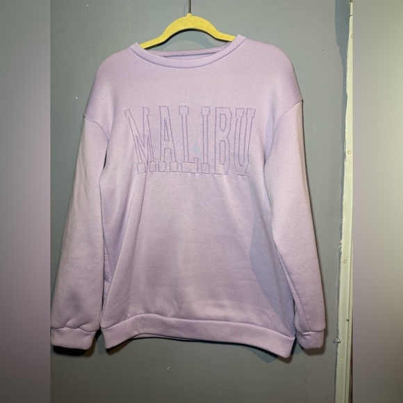 SHEIN Purple Crewneck Sweater Cozy Textured Design - Picture 2 of 3